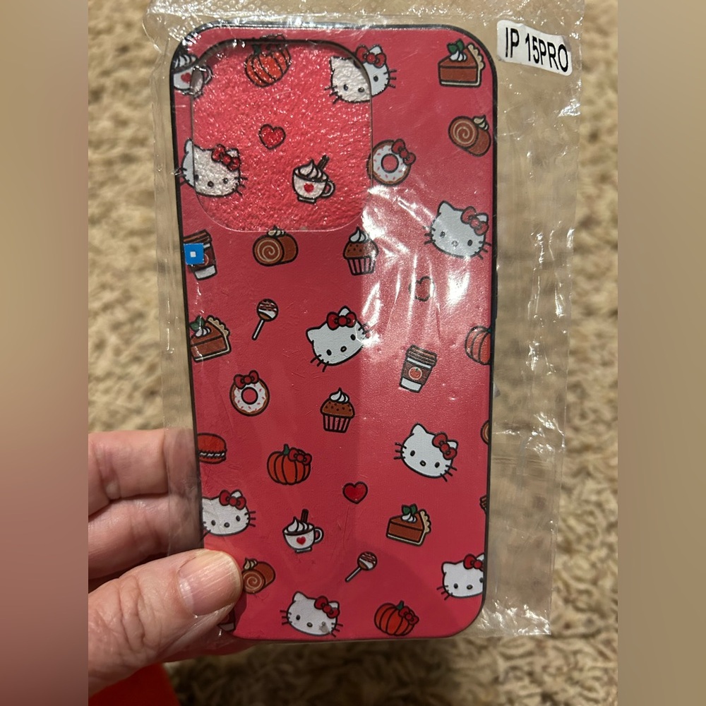 Hello Kitty Pink Dessert Pattern Phone Cover for IPhone 15 Pro